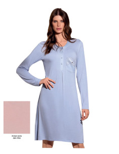 Woman viscose jersey nightdress Lormar Satin SAT634310
