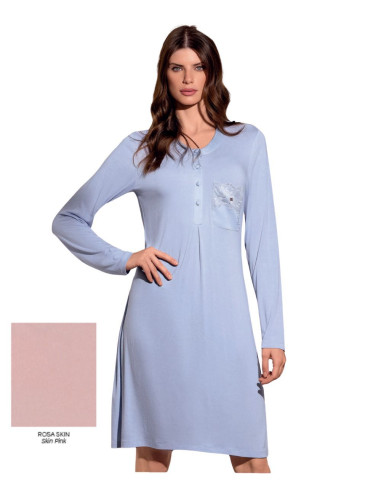Woman viscose jersey nightdress Lormar Satin SAT634310