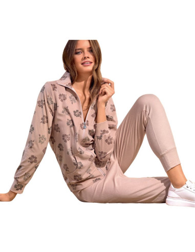 Tuta donna homewear in ciniglia Infiore Ibiscus IBS604206