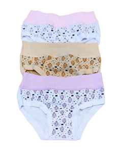 Gruppo 6 slip bambina in cotone elasticizzato Alvada B9710
