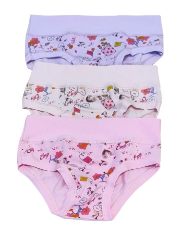 Gruppo 6 slip bambina in cotone elasticizzato Emy B2986