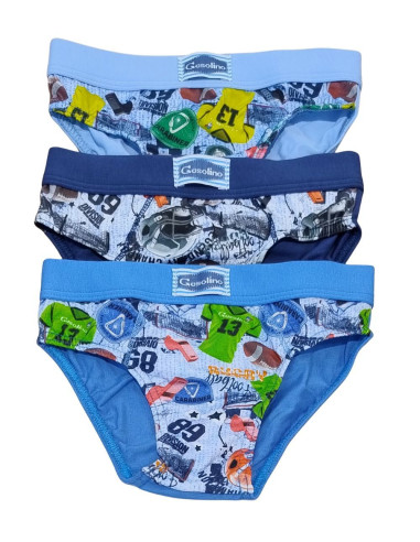 Gruppo 6 slip bambino in cotone elasticizzato Gasolino U3851