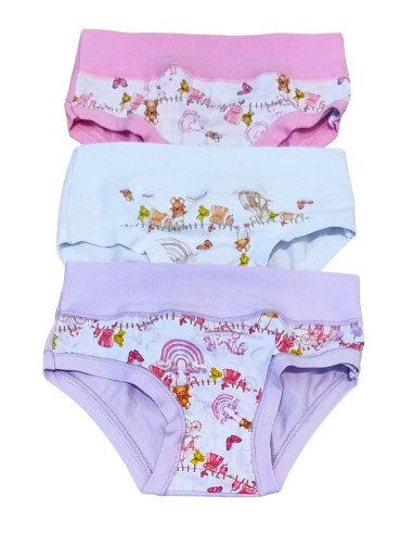 Group 6 stretch cotton girl briefs Emy B2998