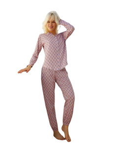 Woman's opened cotton jersey pajamas Jadea 3234 2