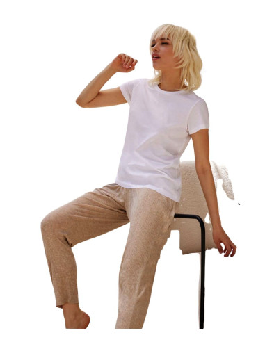 Woman's half sleeves cotton jersey pajamas Jadea 3304