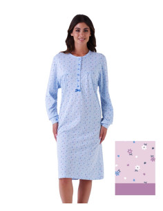 Camicia da notte donna in jersey di cotone Karelpiu' 0059