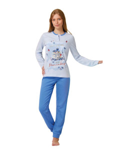 Girl's cotton jersey long pajamas Il Granchietto GP7133 2