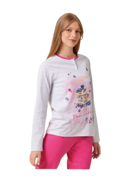 Girl's cotton jersey long pajamas Il Granchietto GP7133