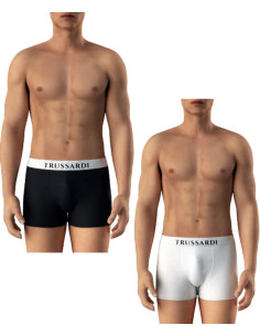 Group of 2 men's stretch cotton boxer Trussardi TR01