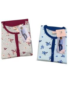 Pigiama donna aperto in jersey di cotone Smarty by Cippi 1070 2