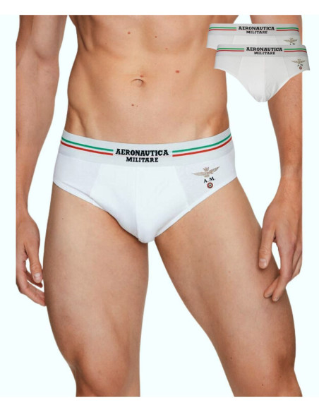 Group of 2 men's stretch cotton briefs Aeronautica Militare SL001