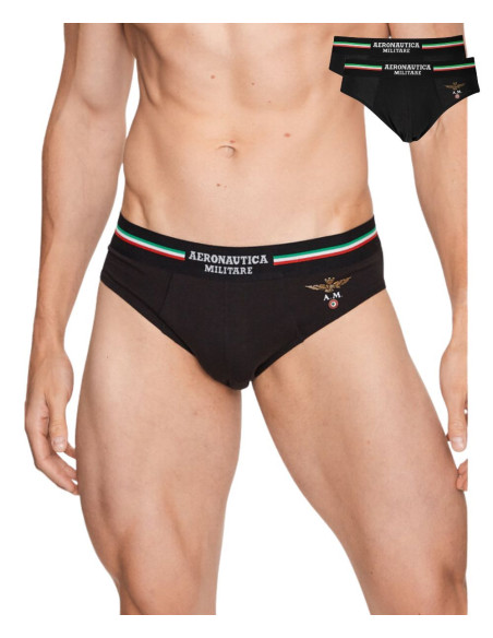 Gruppo 2 slip uomo in cotone elasticizzato Aeronautica Militare SL001