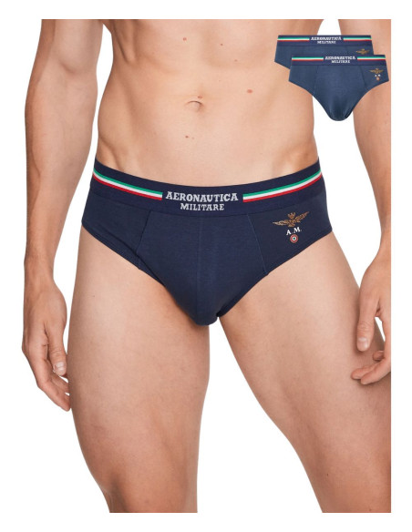 Gruppo 2 slip uomo in cotone elasticizzato Aeronautica Militare SL001