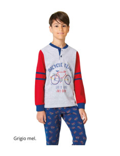 Boy's cotton jersey long pajamas Il Granchietto GP4145 2