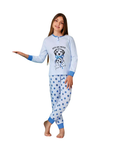 Girl's cotton jersey long pajamas Il Granchietto GP7125