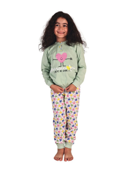 Girl's cotton jersey long sleeves pajamas Gary 2126
