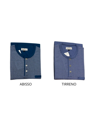 Men's cotton jersey pajamas without cuffs Bip Bip 3795