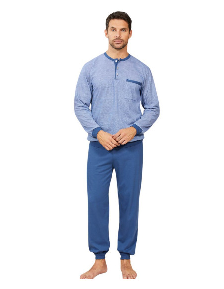Men's cotton jersey pajamas with cuffs Bip Bip 3784