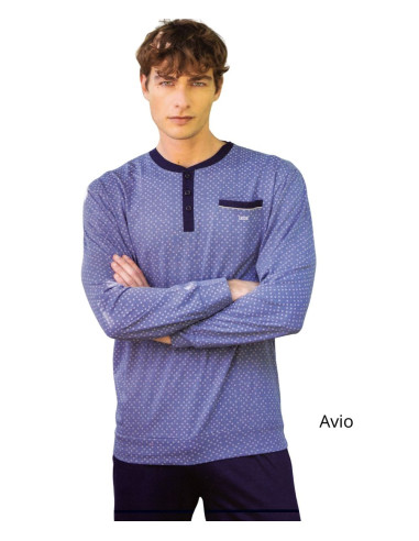 Men's seraph cotton jersey long pajamas Irge IRL 2529