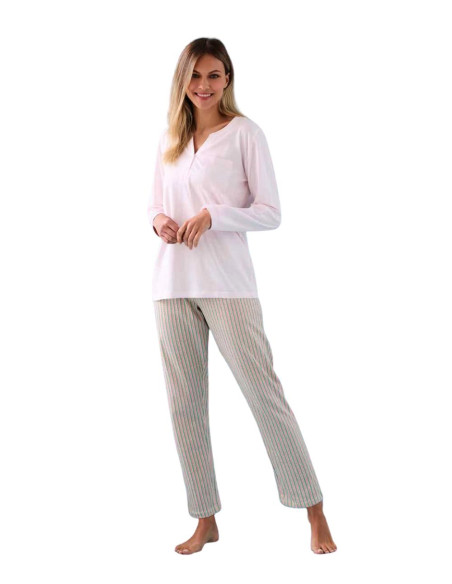 Woman's cotton jersey pajamas Enrico Coveri EP5332