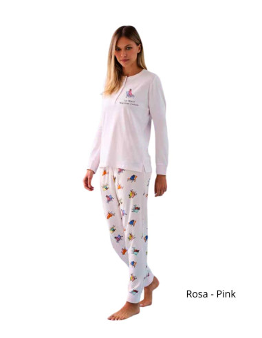 Pigiama donna in jersey di cotone Enrico Coveri EP5363