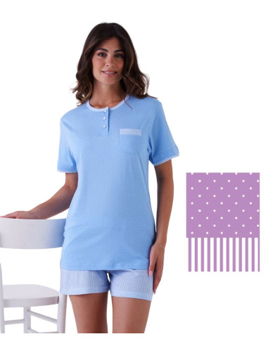 Woman short sleeves cotton jersey pajamas Karelpiu' KE0089