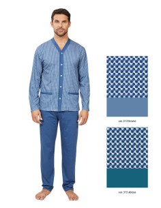 Men's mercerized cotton jersey opened pajamas Bip Bip 3794