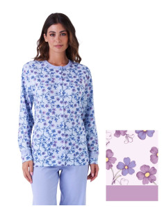Pigiama donna aperto in jersey di cotone Karelpiu' KE0013