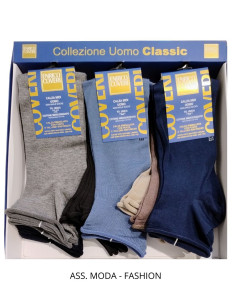 Calzino corto uomo smollato in cotone elasticizzato Coveri Sea Line 2P (1 paio)