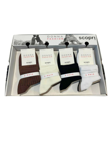 Group 3 stretch cotton short socks Scopri Prisco Ananas