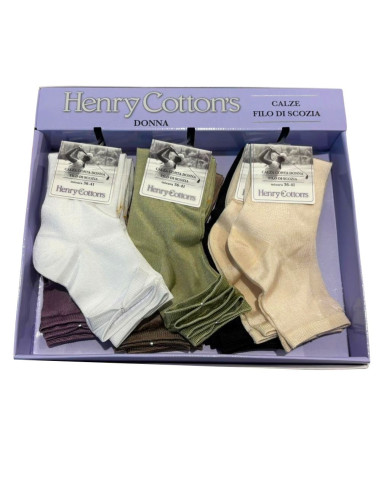 Calzino corto donna in filo Henry Cotton's HF402 ( 1 PAIO)