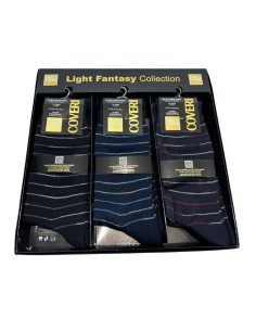 Men's elastic cotton short socks Coveri Yacht Line Ass.22 (1 PAIR)