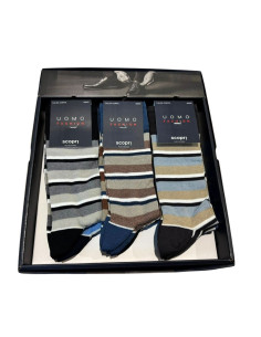 Men's elastic cotton short socks Prisco Cimabue (1 pair)
