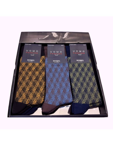 Men's elastic cotton short socks Prisco Monet (1 pair)