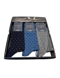 Men's elastic cotton short socks Prisco Millet (1 pair)
