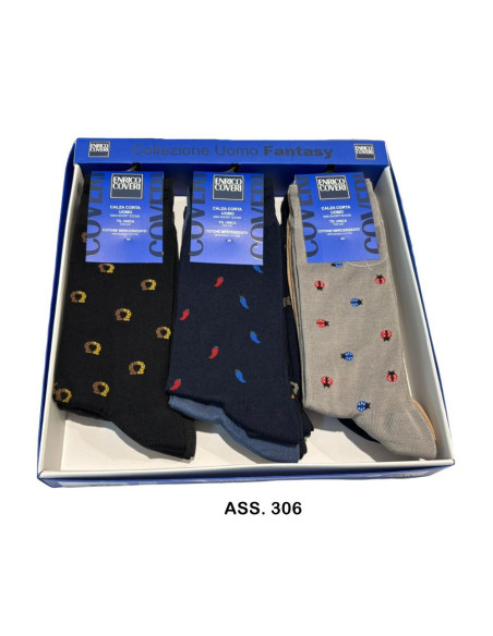 Men stretch cotton short socks Coveri Dynamic 306