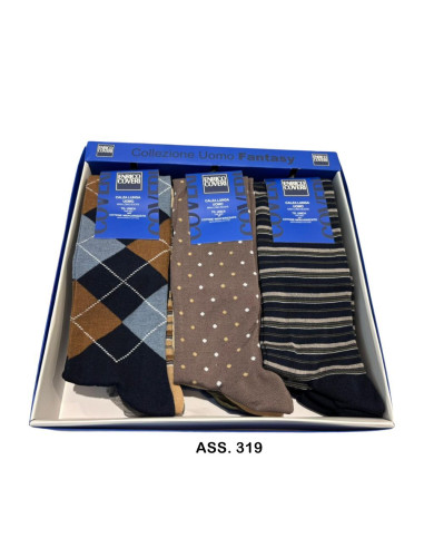 Elastic cotton men long socks Coveri Summer 319 ( 1 PAIR)