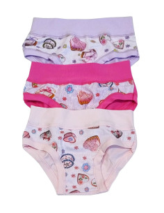 Gruppo 6 slip bambina in cotone elasticizzato Emy B2980