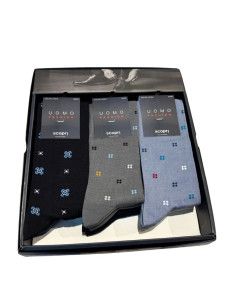 Men's elastic cotton long socks Prisco Murakami (1 pair)