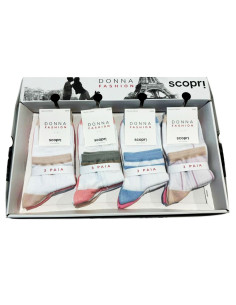 calzini corti donna in cotone elasticizzato Scopri Prisco Nut