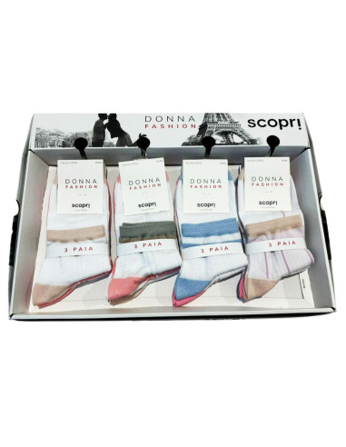 stretch cotton short socks Scopri Prisco Nut