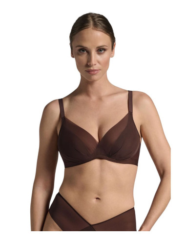Wired and unpadded microfiber and tulle push-up bra Lepel Tesoro 305 Cup B