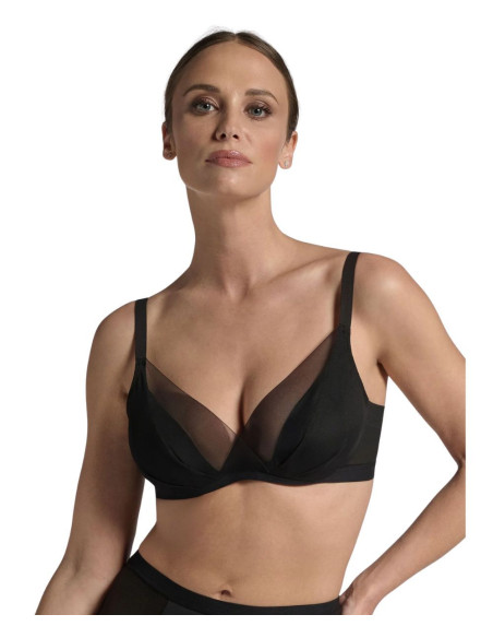 Reggiseno sfoderato con ferretto push-up in tulle e microfibra Lepel Tesoro 305 Coppa B