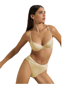 Woman set with bamboo padded balcony bra and brazilian briefs Pura P0844C 2