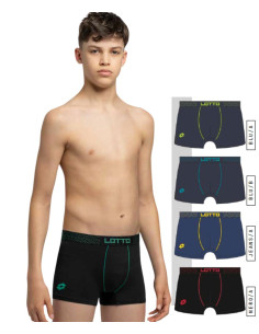 Gruppo 6 boxer da ragazzo in cotone elasticizzato Lotto LB4286