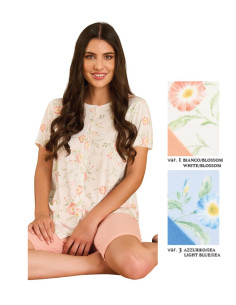 Women's opened cotton jersey short pajamas Linclalor 75374