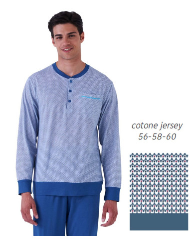 Men's seraph cotton jersey calibrated pajamas Karelpiu' KE0218