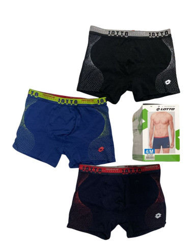 Gruppo 6 boxer uomo cotone elasticizzato Lotto LB1365