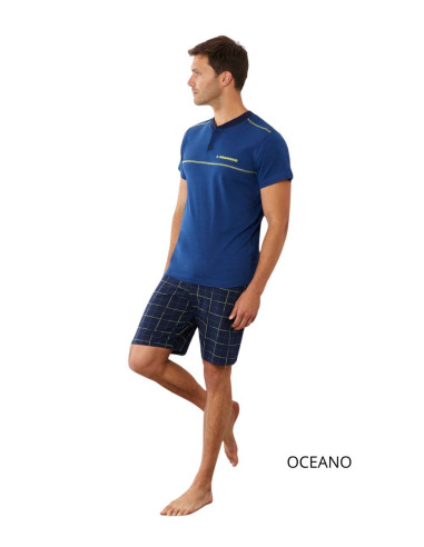 Men's cotton jersey short pajamas Il Granchio GP1155