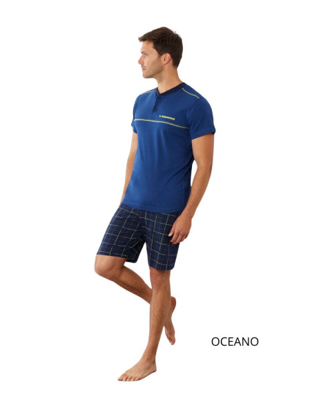 Men's cotton jersey short pajamas Il Granchio GP1155